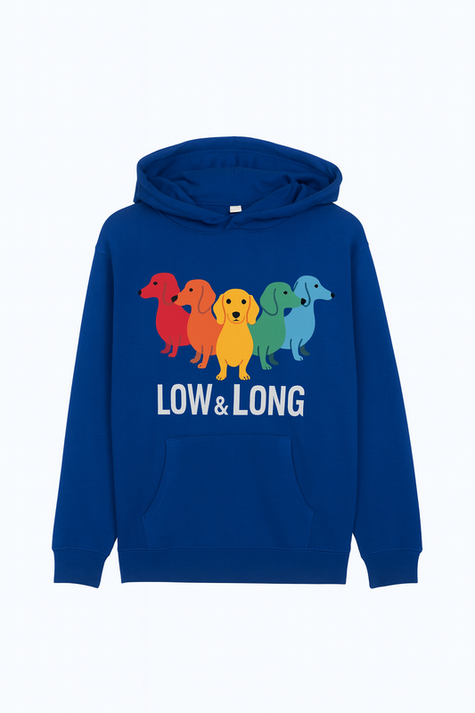 Sudadera con capucha teckel LOW&LONG infantil unisex