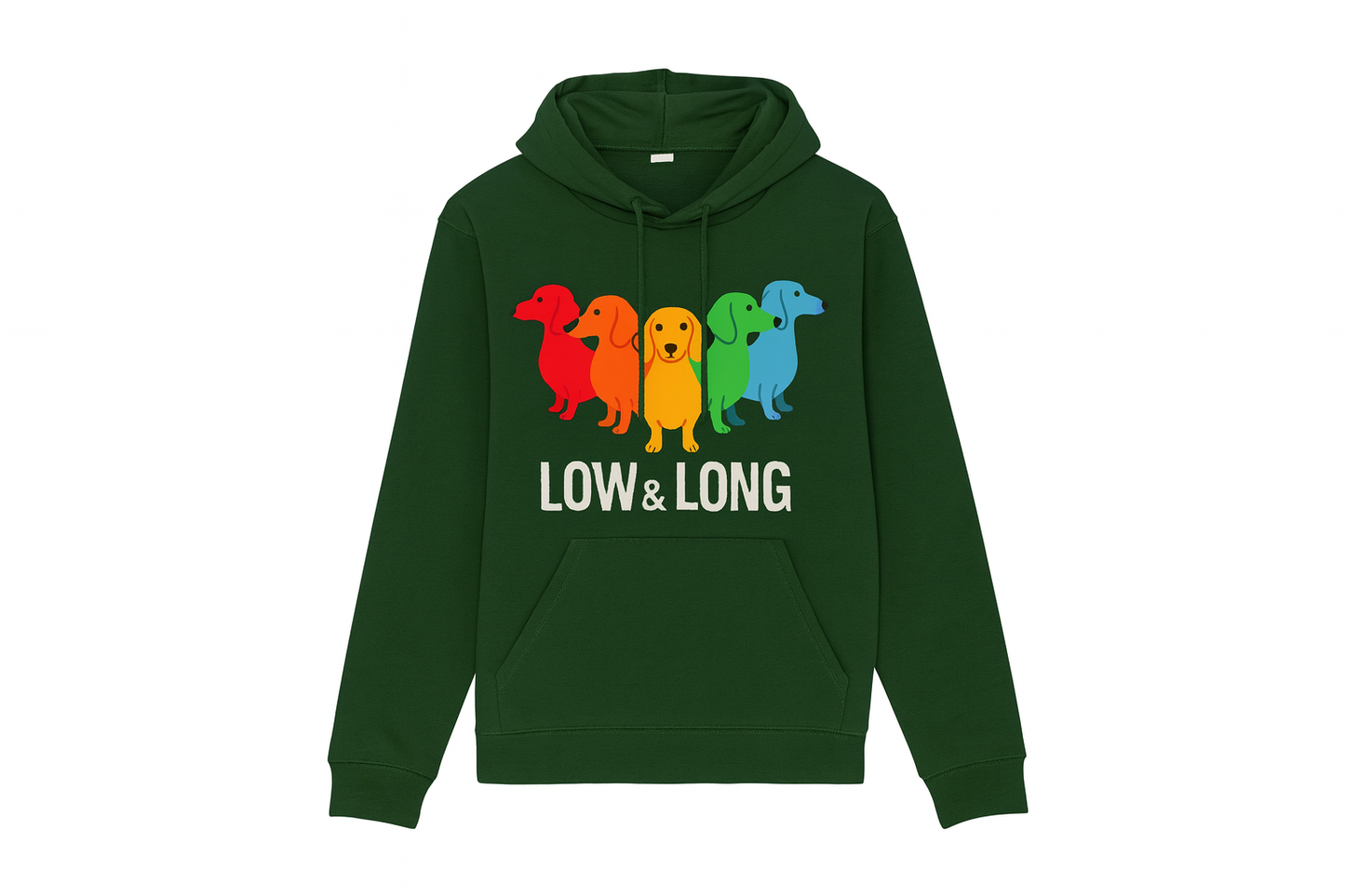 Sudadera con capucha teckel LOW&LONG adulto unisex